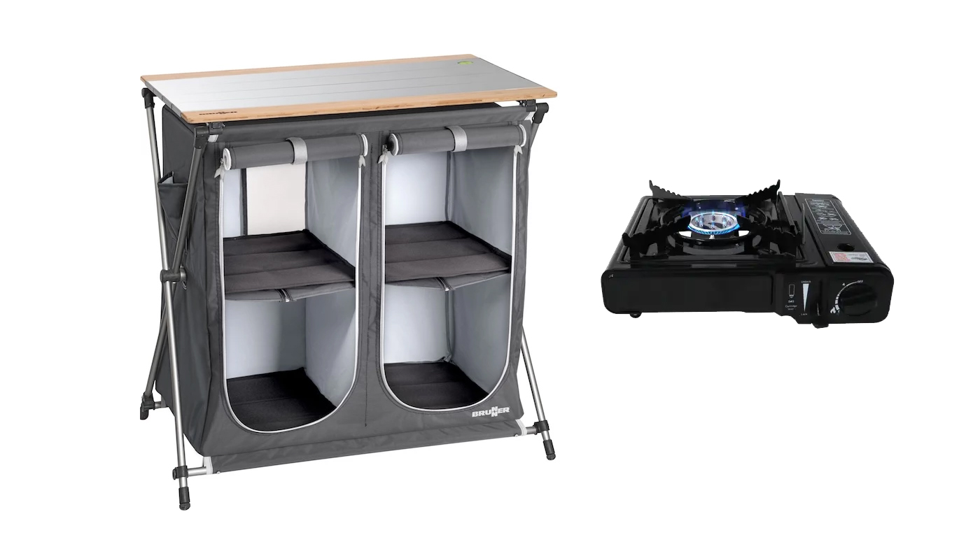 Brunner Razor Ulkokeittiökaappi ja kaasuliesi +200€